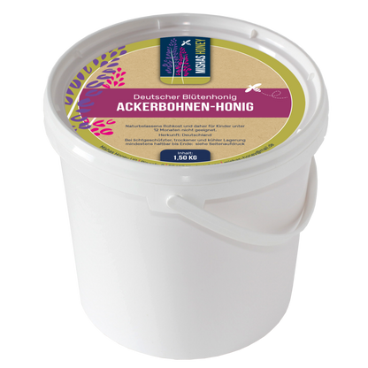 Ackerbohnenhonig 1,5 kg – seltener Blütenhonig aus Deutschland, direkt vom Imker kaufen