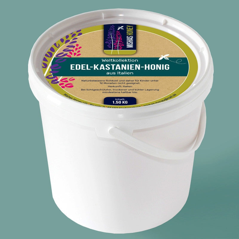 Edel-Kastanienhonig - Nektar- und Honigtauhonig aus Italien Waldhonig Mishas Honey - Imkerei 