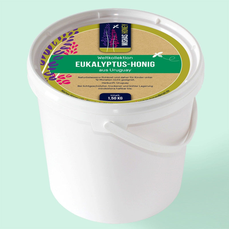 Eukalyptushonig 1,5 kg — naturbelassener Imkerhonig aus Uruguay — Mishas Honey