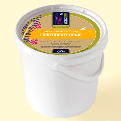 Frühtrachthonig 1,5 kg — fruchtiger Obstblütenhonig aus Deutschland — Mishas Honey