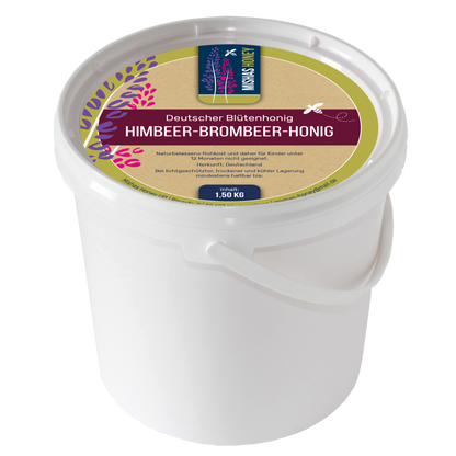 Himbeerhonig hellbeige zartrose schimmernd — cremig naturbelassen — Mishas Honey