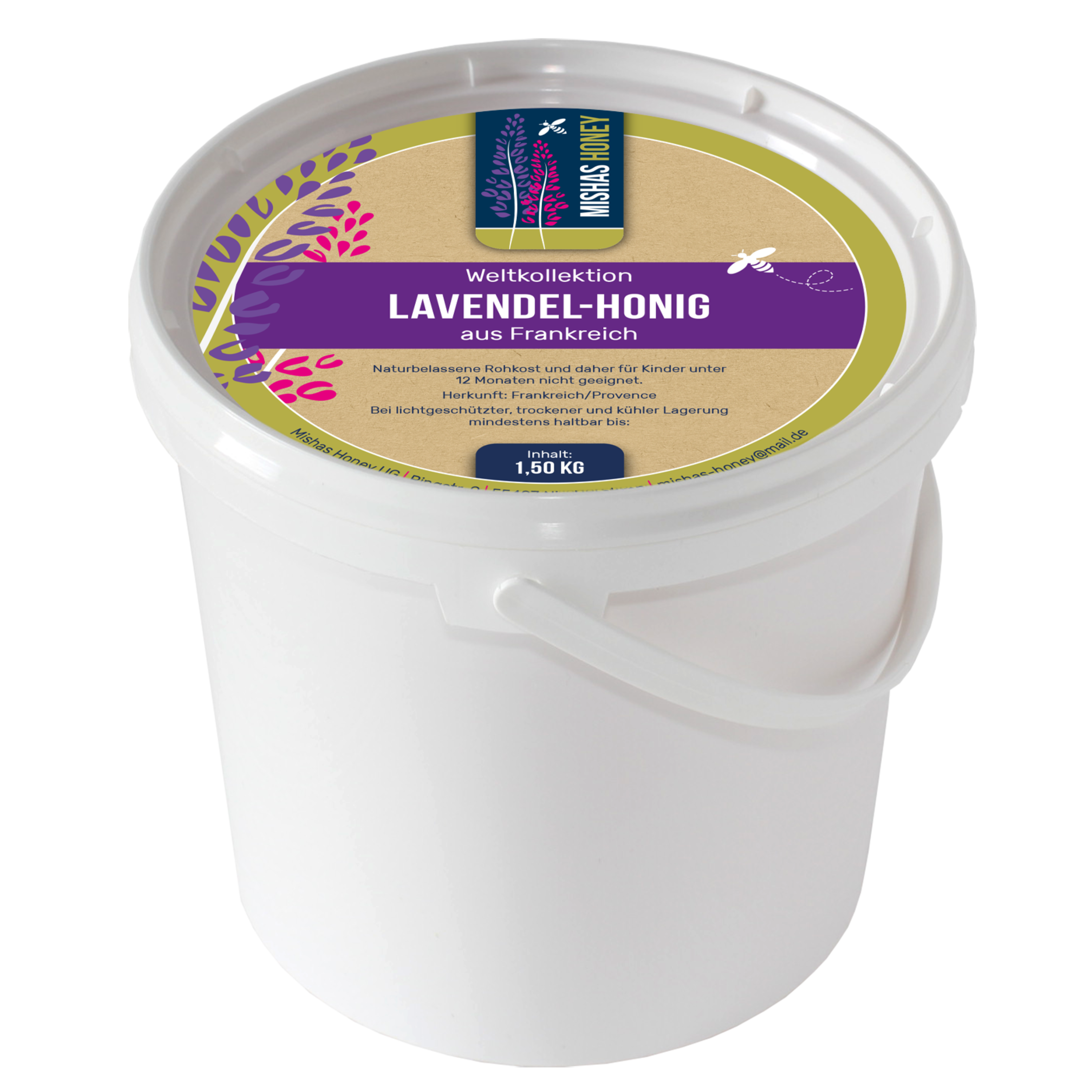 Lavendelhonig hellgold cremig — lieblich-aromatisch naturbelassen — Mishas Honey