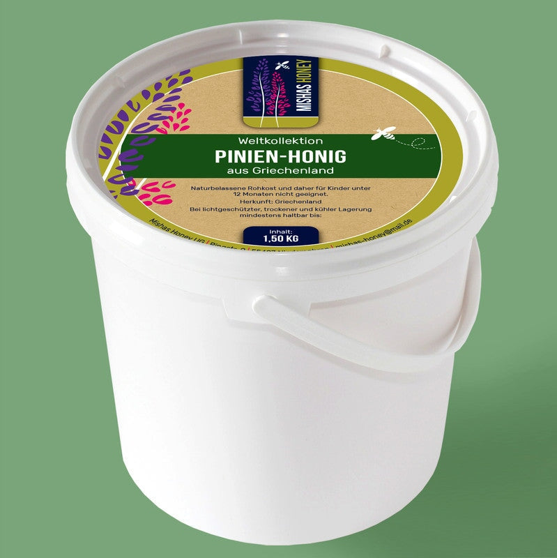 Pinienhonig - Waldhonig aus Griechenland Blütenhonig Mishas Honey - Imkerei