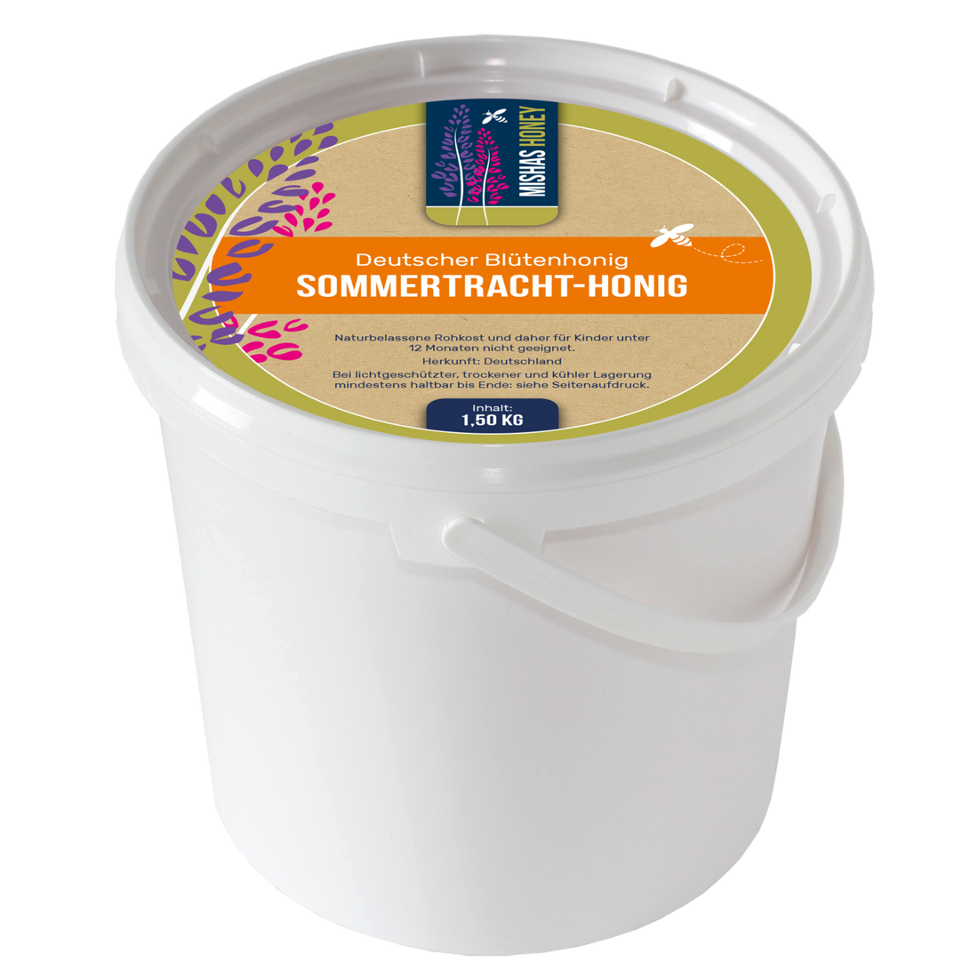 Sommertrachthonig 1,5 kg – naturbelassener Blüten- und Waldhonig aus Deutschland kaufen
